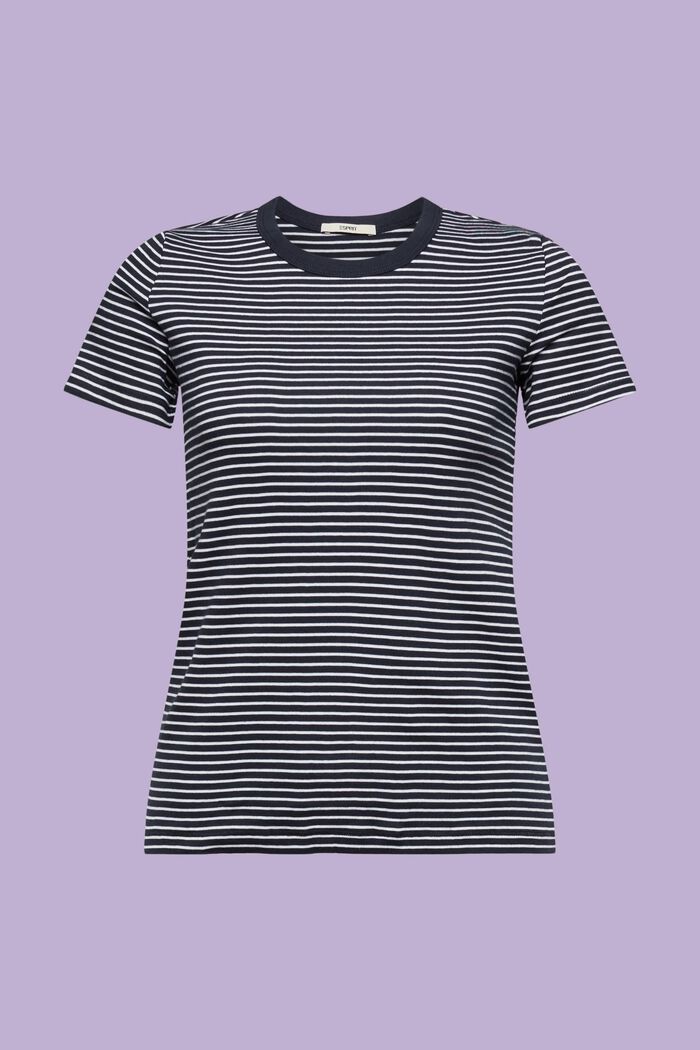 Striped cotton T-shirt, NAVY, detail image number 6