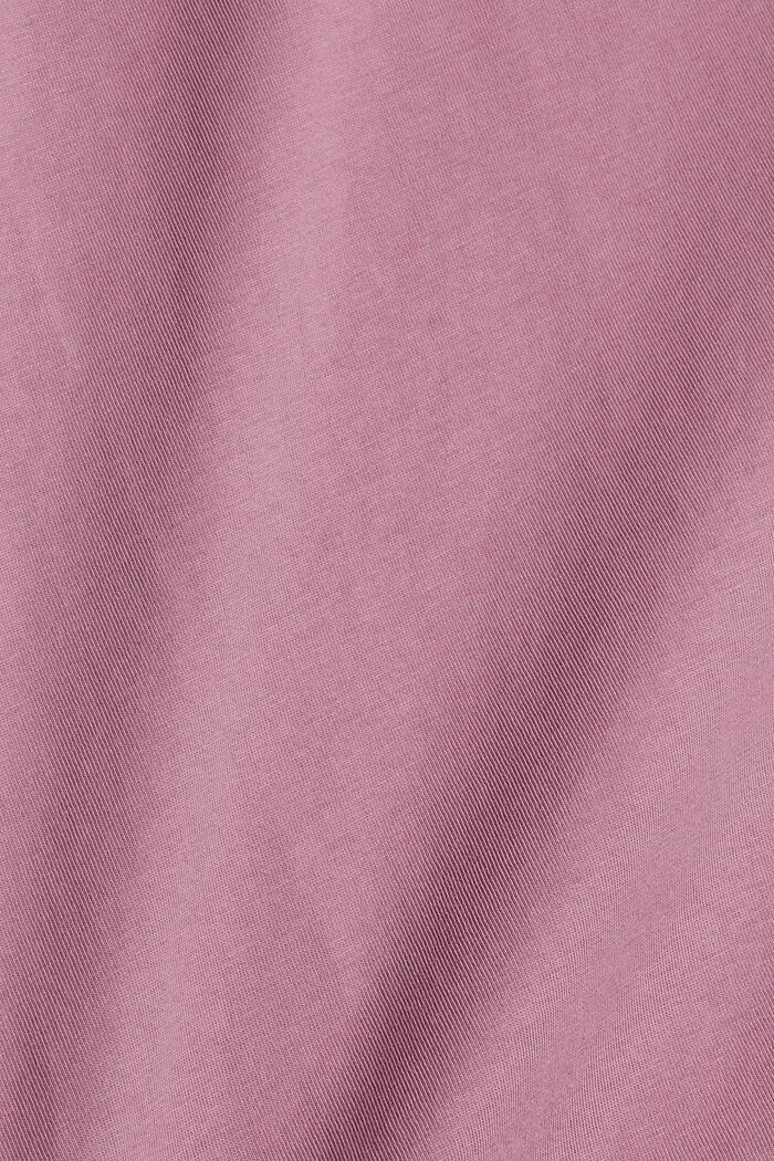 Long sleeve top made of 100% cotton, MAUVE, detail image number 4