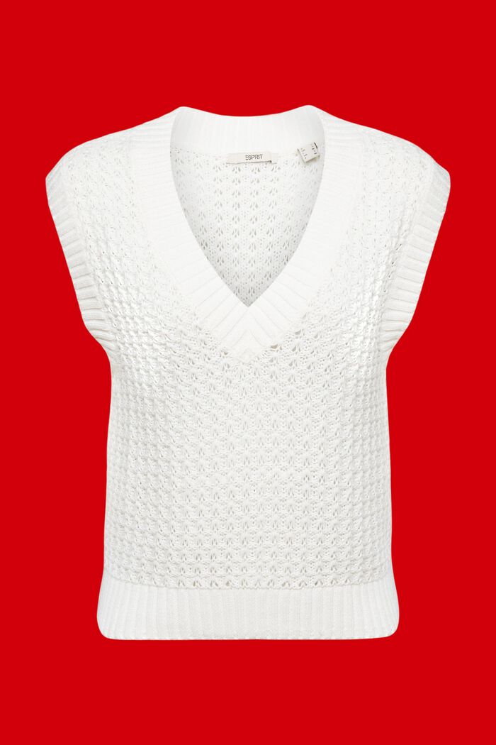 Loose knit slipover, OFF WHITE, detail image number 6
