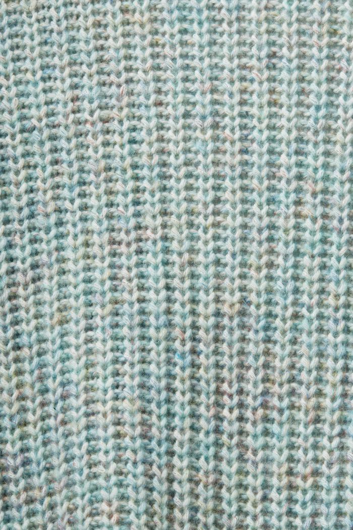 Multi-Colored Rib-Knit Cardigan, DUSTY NUDE, detail image number 5