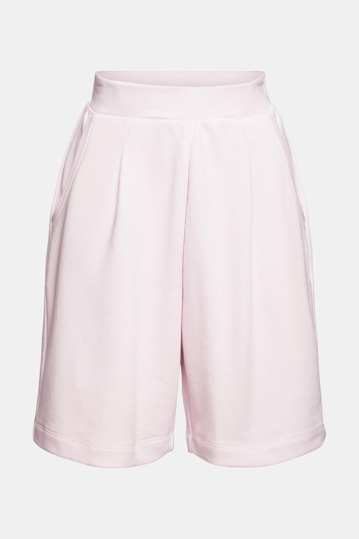 Sweat shorts made of organic blended cotton, LAVENDER, overview