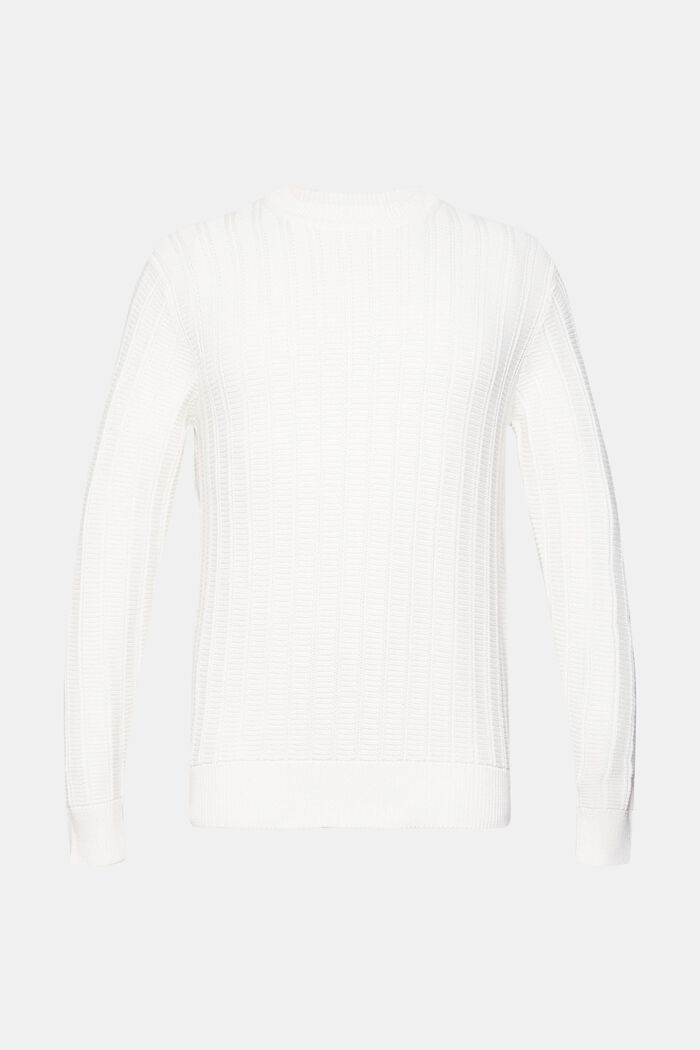 Textured knit jumper, OFF WHITE, detail image number 6