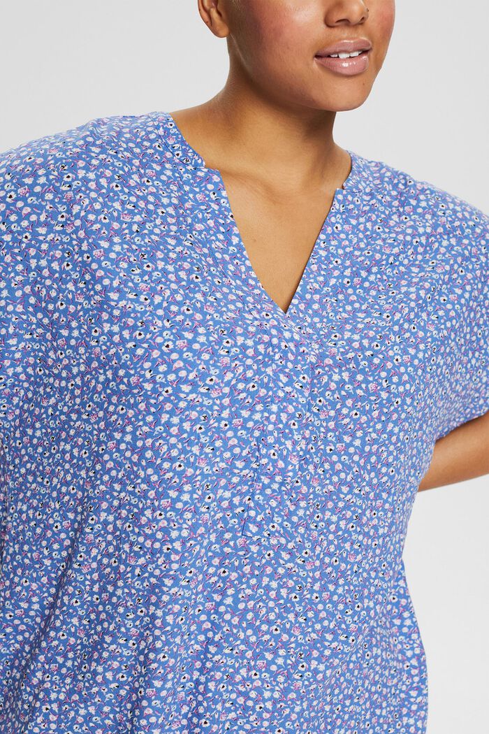 CURVY floral blouse made of LENZING™ ECOVERO™, LIGHT BLUE LAVENDER, detail image number 2