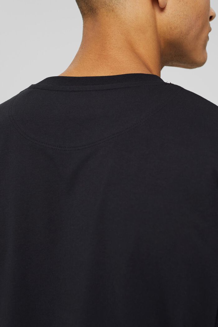 Jersey long sleeve top with COOLMAX®, BLACK, detail image number 1
