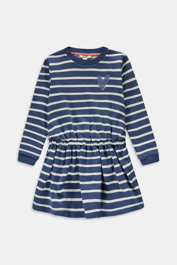 Striped sweatshirt dress, BLUE, detail image number 0