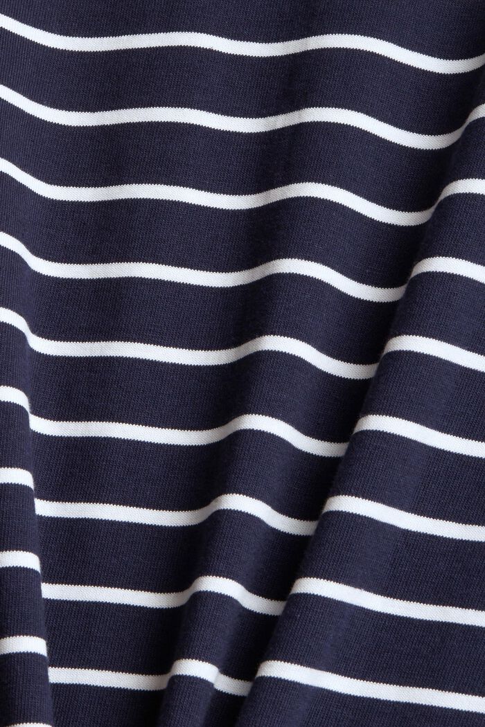 Jersey dress with stripes, 100% cotton, NAVY, detail image number 4