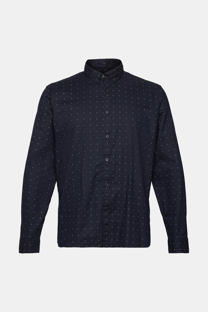 Button-down shirt with micro-print, NAVY, detail image number 5