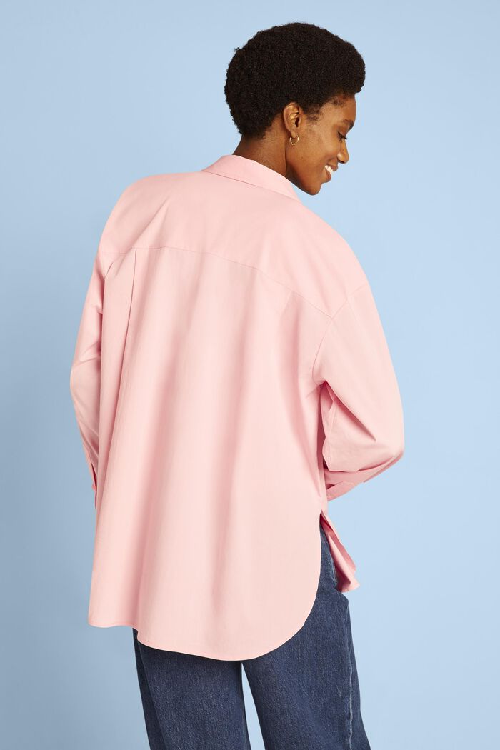 Oversized Button-Down Shirt, PINK, detail image number 3