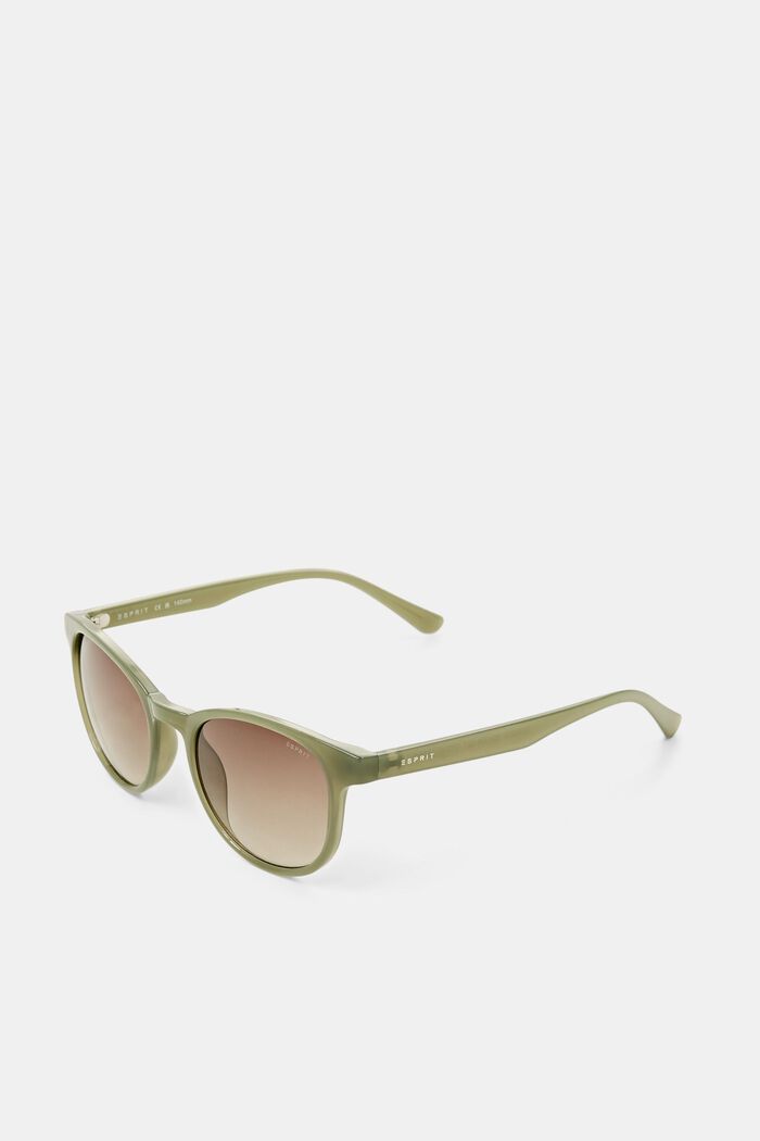 Square Framed Sunglasses, OLIVE GREEN, detail image number 2