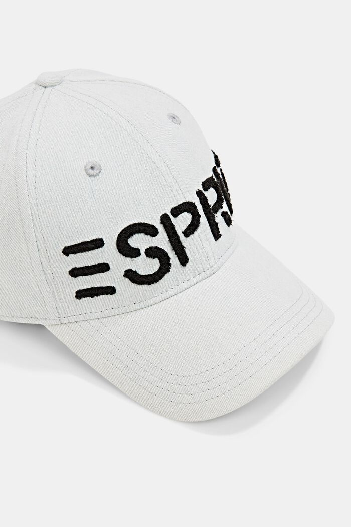 Baseball cap with a towelling appliqué, LIGHT GREY, detail image number 1