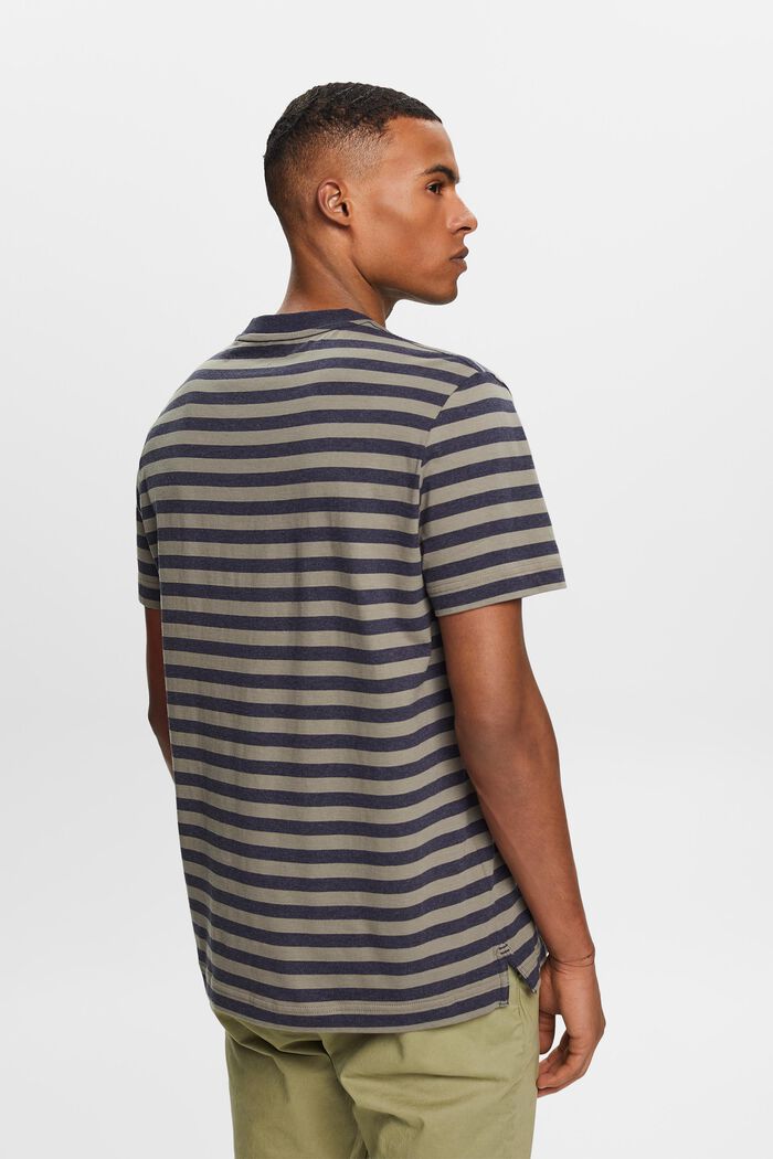 Striped Cotton Jersey T-Shirt, NAVY, detail image number 3