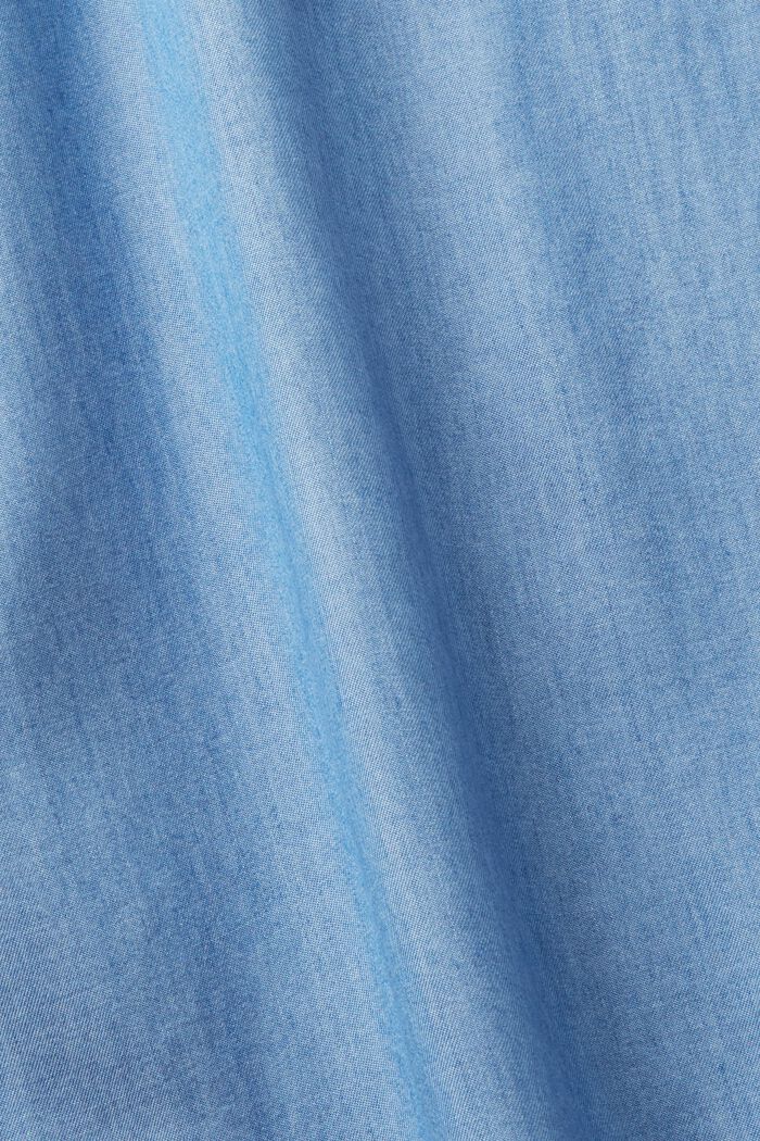 Faux denim sleeveless midi dress, BLUE MEDIUM WASHED, detail image number 5