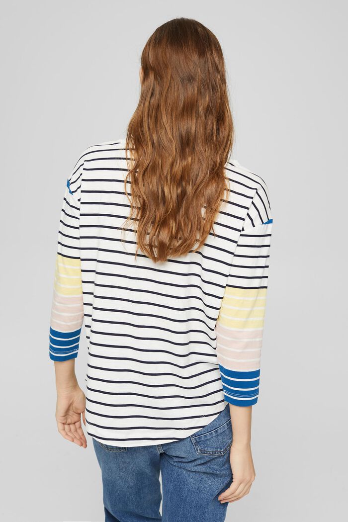 Striped T-shirt in 100% organic cotton, OFF WHITE, detail image number 3