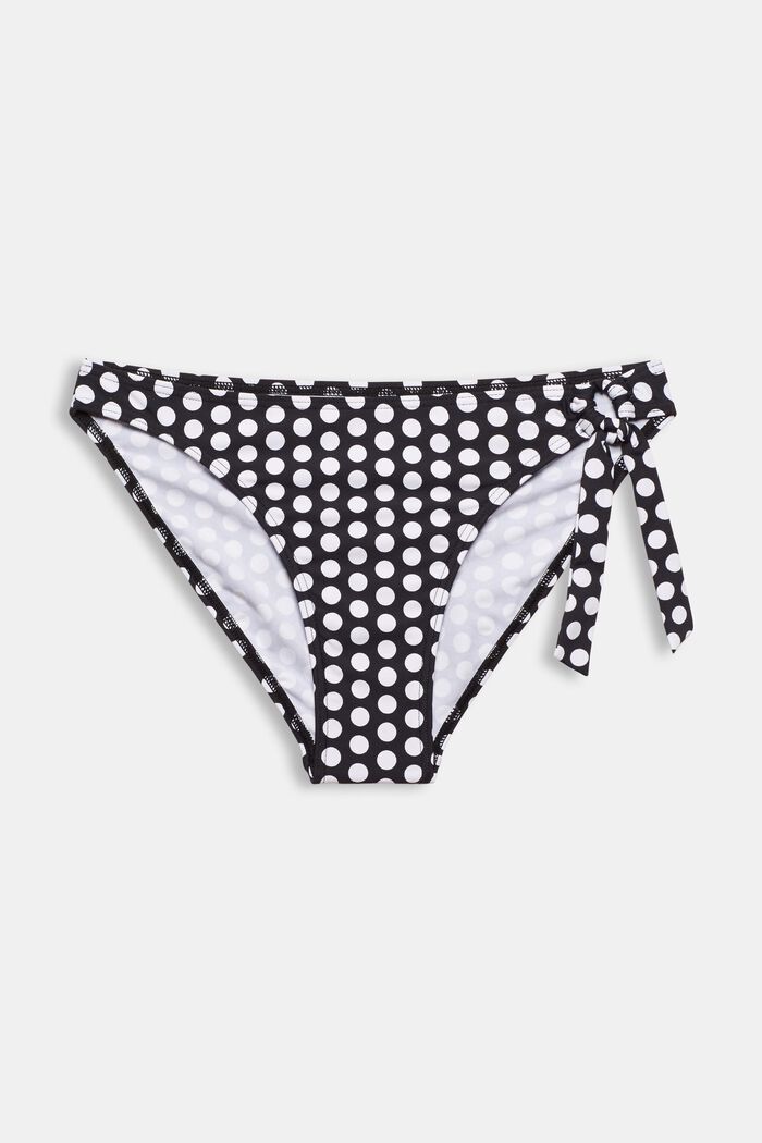 Briefs with a polka dot print and bow, BLACK, detail image number 4