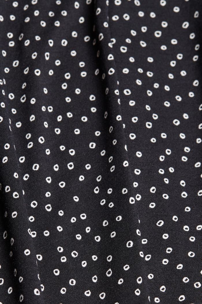 Mille-fleurs long sleeve top made of LENZING™ ECOVERO™, BLACK, detail image number 4
