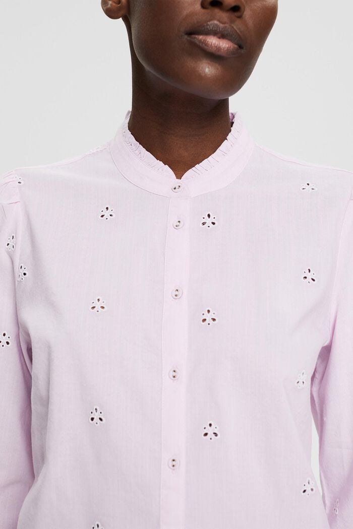 Broderie anglaise detail blouse, LENZING™ ECOVERO™, PINK, detail image number 2