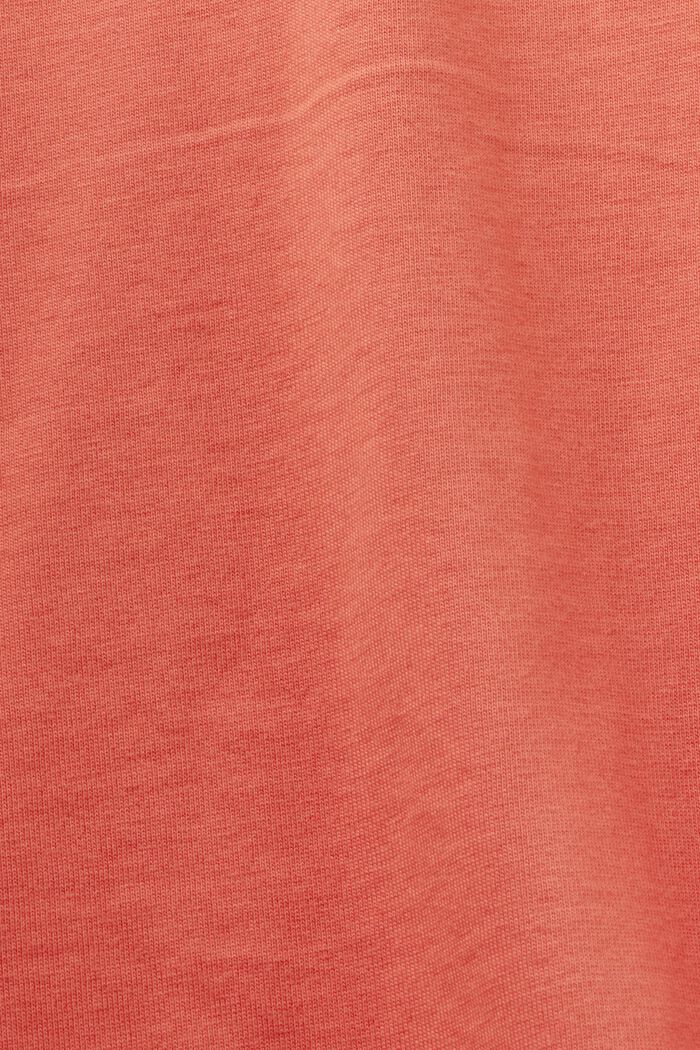 T-shirt with front print, 100% cotton, CORAL RED, detail image number 5