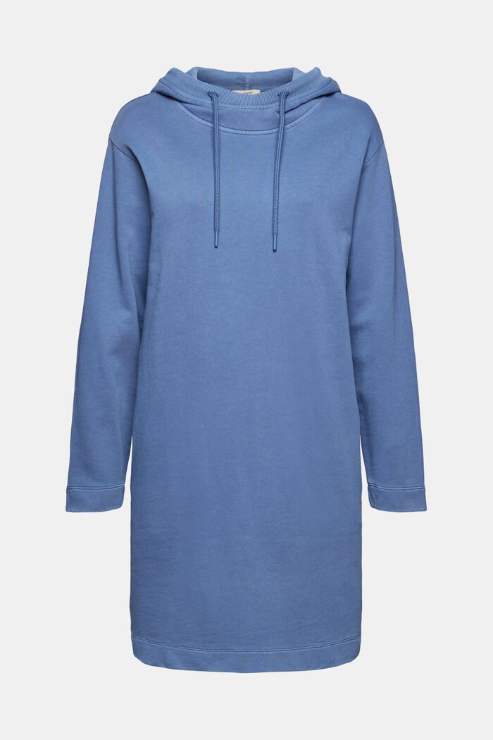Hooded sweatshirt dress, BLUE LAVENDER, overview