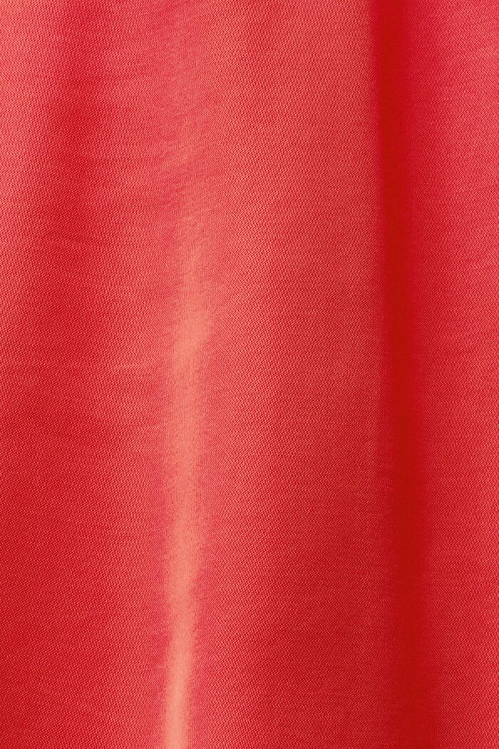 Top in a satin look , RED, detail image number 4