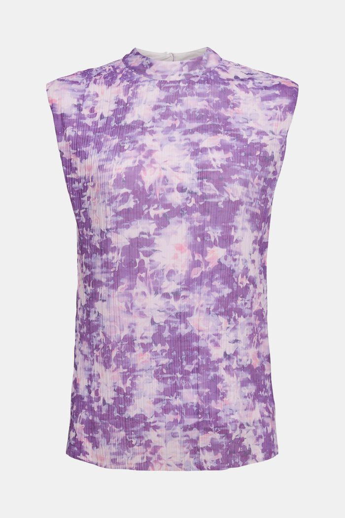 Top in patterned mesh, PURPLE, overview