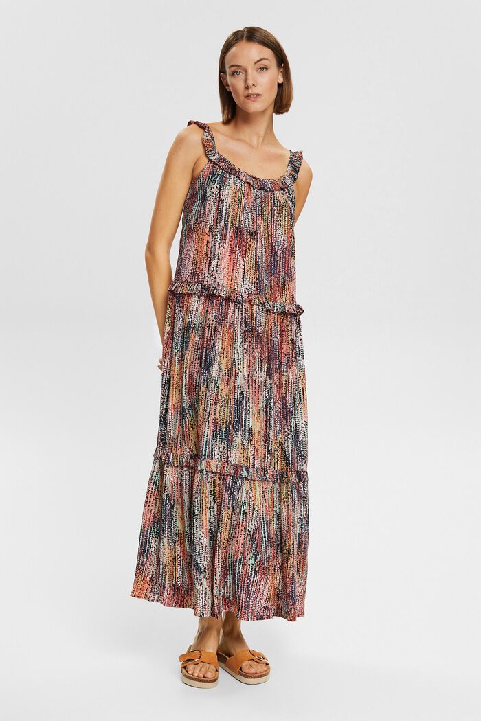 Maxi dress with a colourful pattern, MAUVE, detail image number 5