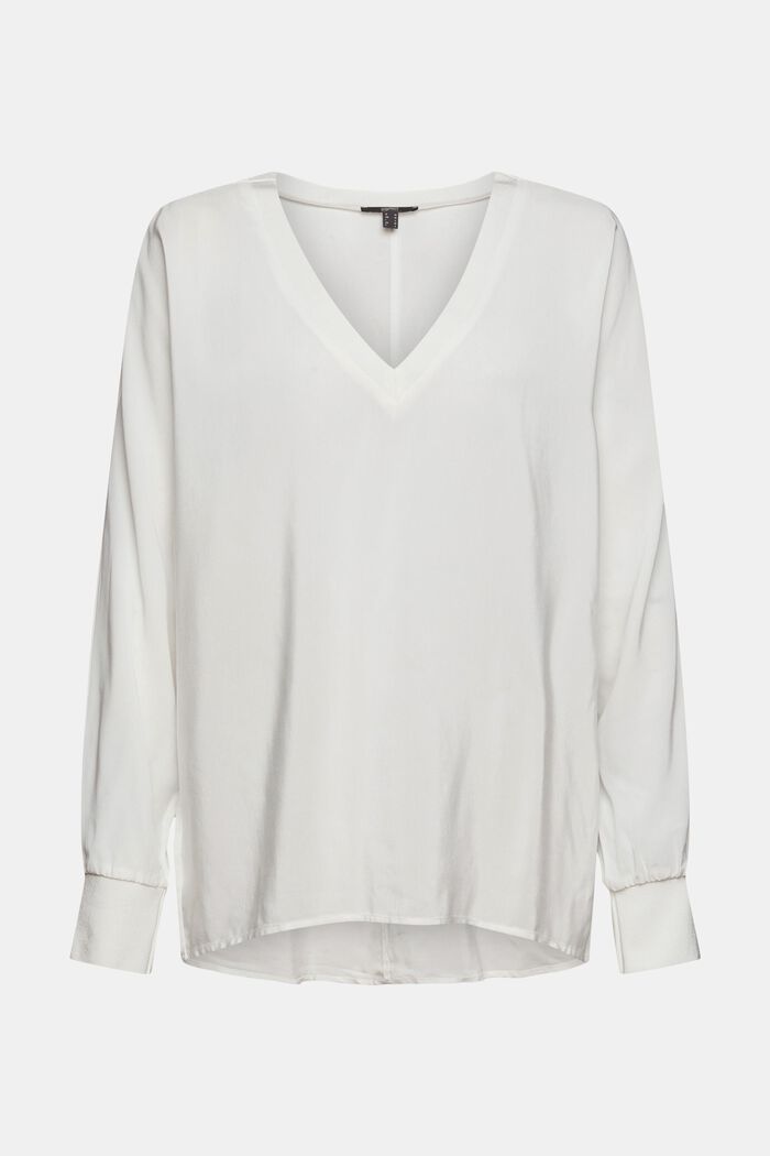 Oversized blouse with LENZING™ ECOVERO™, OFF WHITE, detail image number 2