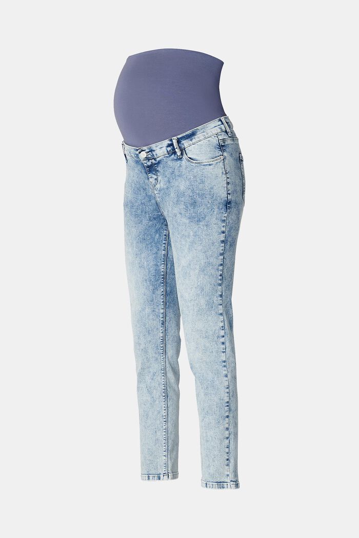 Cropped jeans with over-bump waistband, LIGHT WASHED, detail image number 5