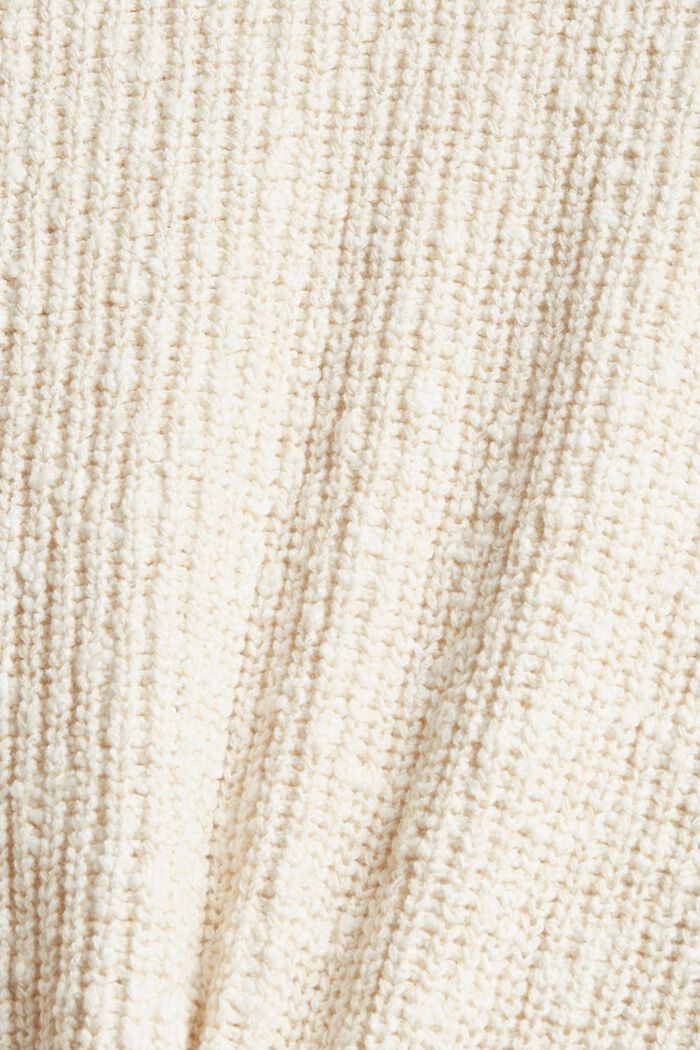 Melange cardigan in a cotton blend, OFF WHITE, detail image number 4
