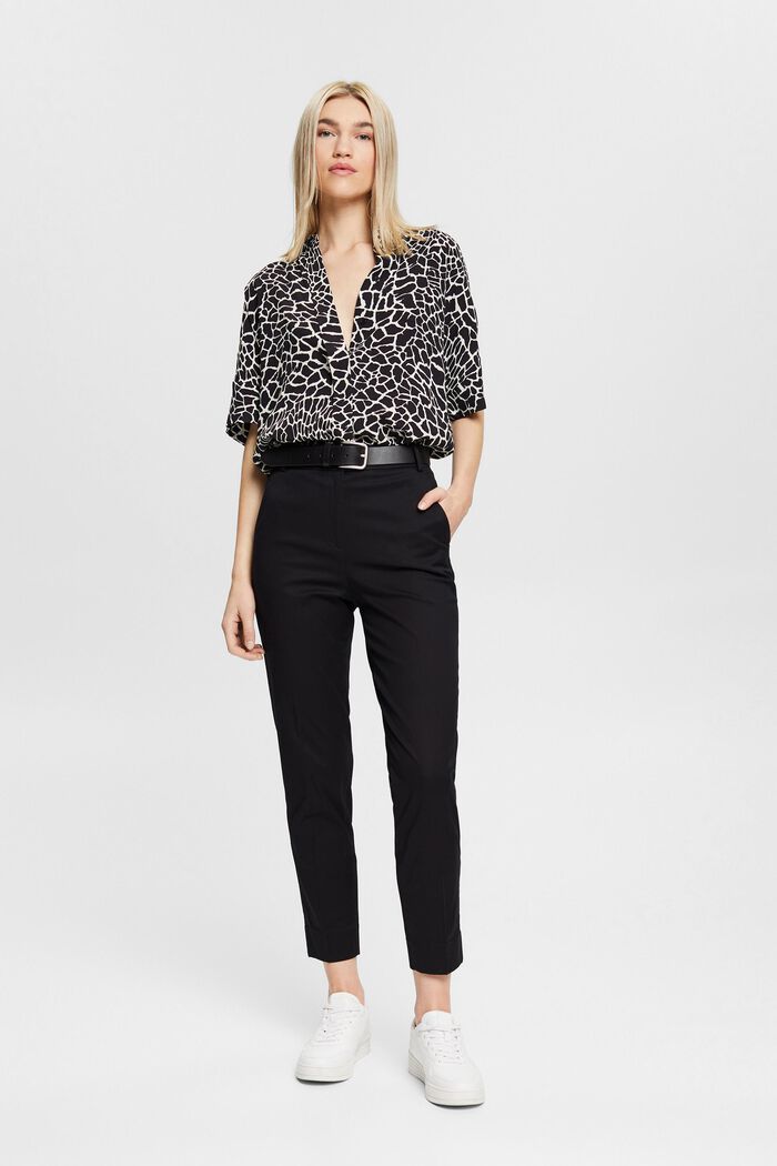 Oversized blouse with LENZING™ ECOVERO™, BLACK, detail image number 1