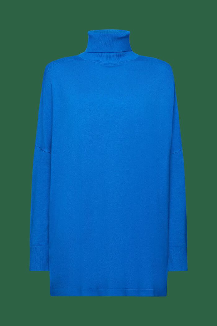 Rollneck Batwing Sweater, BRIGHT BLUE, detail image number 6