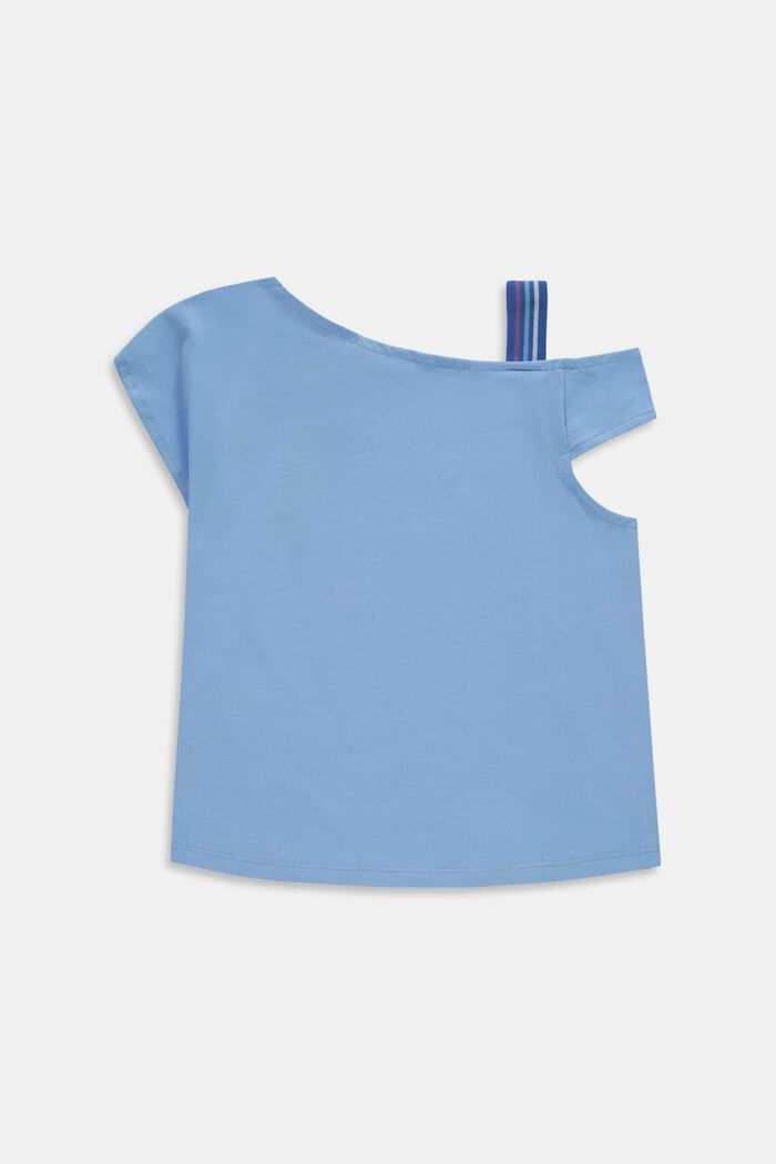 T-shirt with an asymmetric neckline, BRIGHT BLUE, detail image number 1