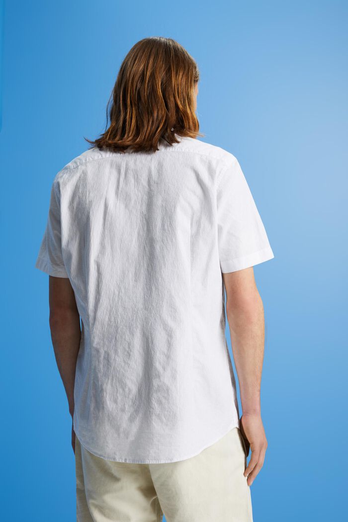 Textured slim fit shirt, WHITE, detail image number 3