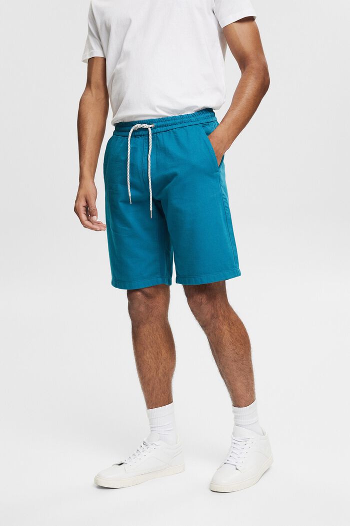 Shorts with drawstring waist, TEAL BLUE, detail image number 0