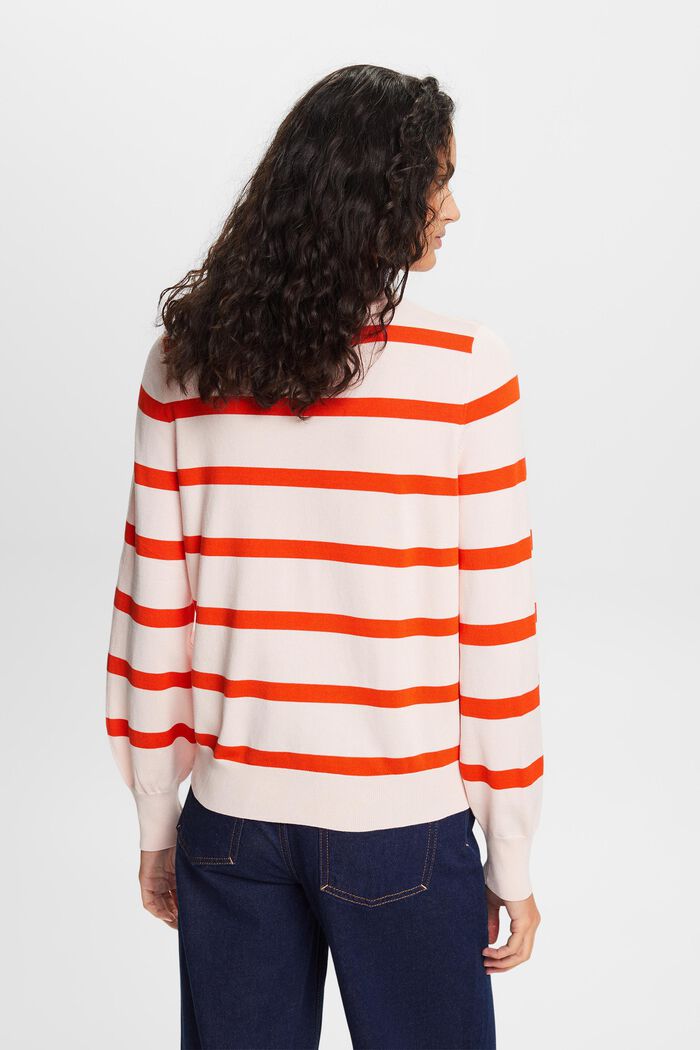 Striped Crewneck Sweater, LIGHT PINK, detail image number 4