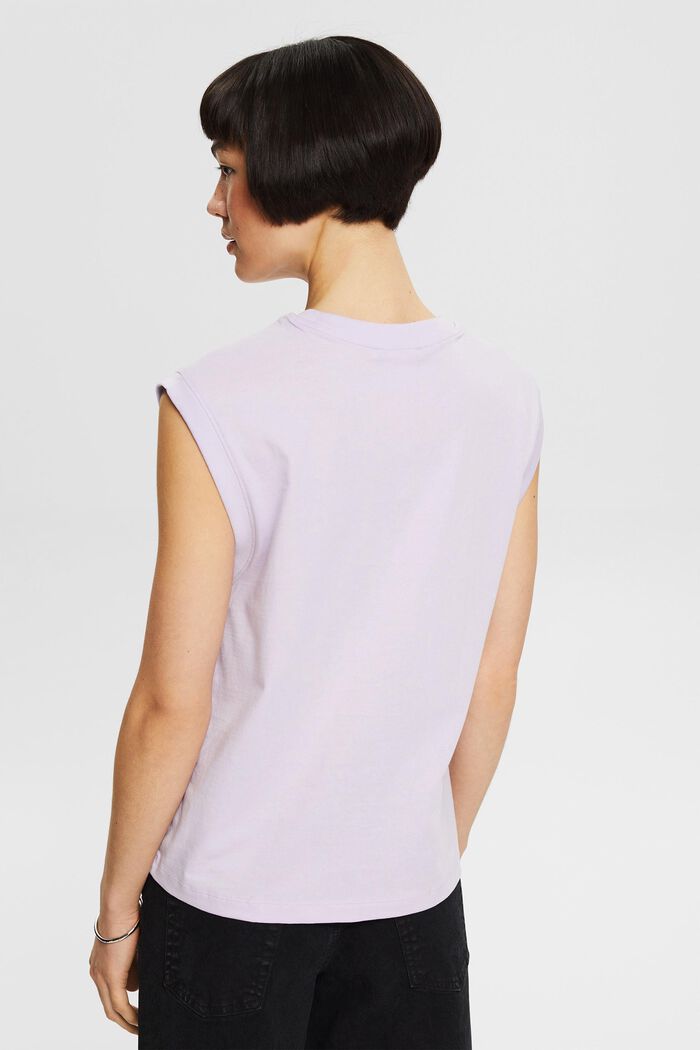 Cotton sleeveless top, LAVENDER, detail image number 3