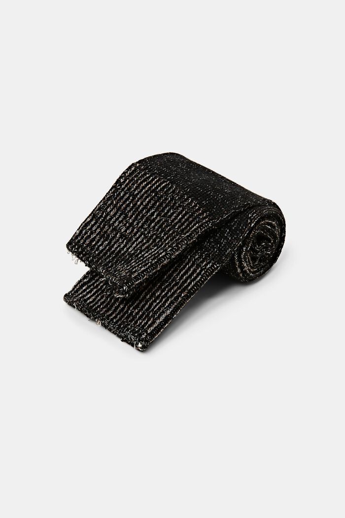 Mottled Knit Socks, BLACK, detail image number 2