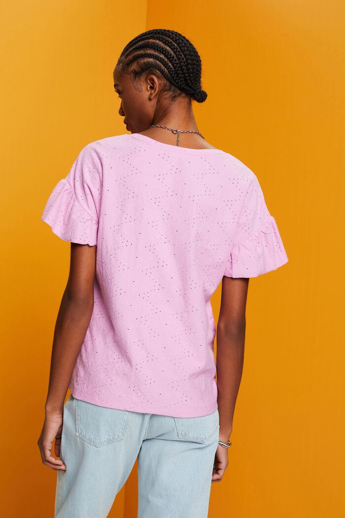 T-shirt with a structured pattern, LILAC, detail image number 3