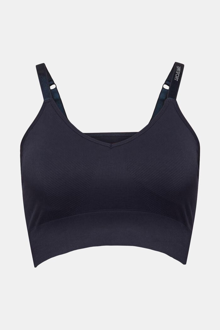 Made of recycled material: seamless sports bra with edry