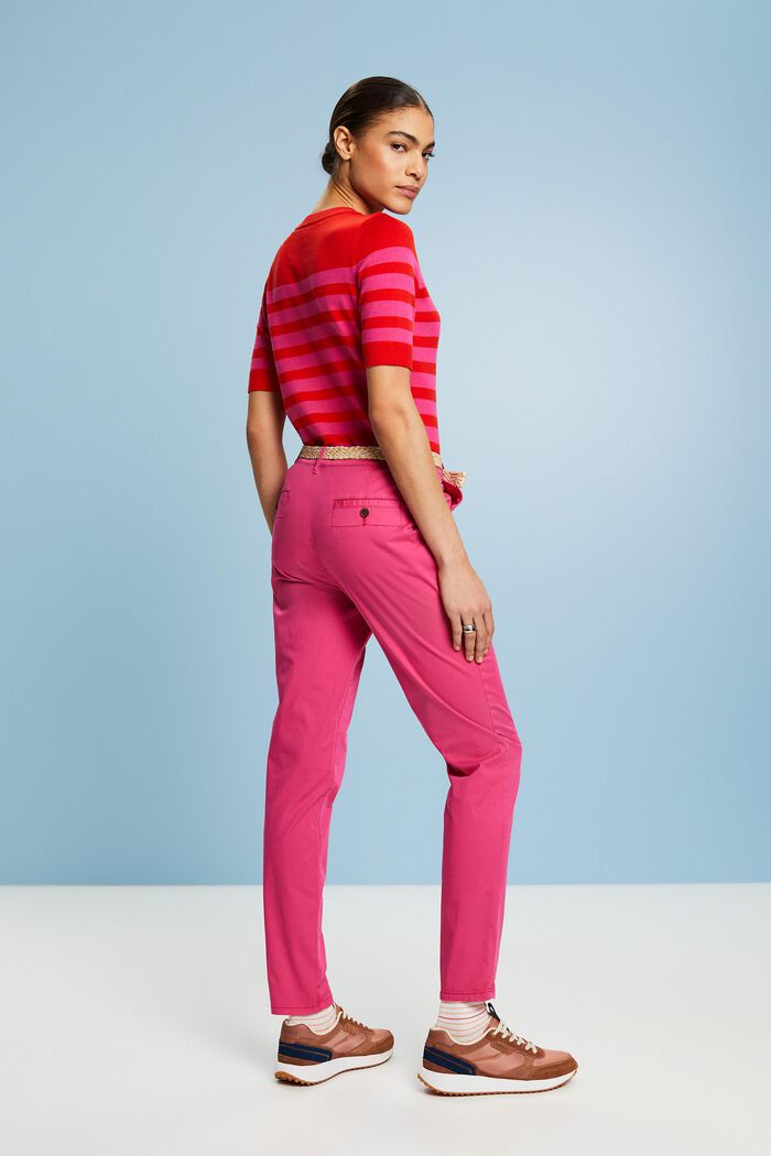 Belted Chino, PINK FUCHSIA, detail image number 2