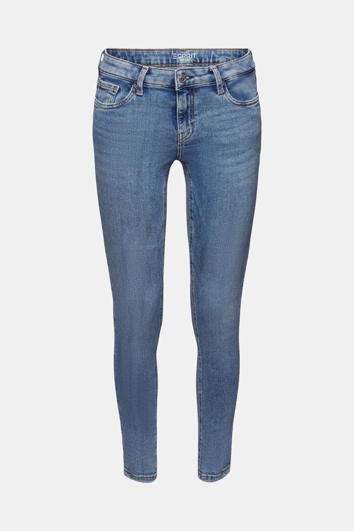 Recycled: mid-rise skinny fit stretch jeans, BLUE LIGHT WASHED, detail image number 6