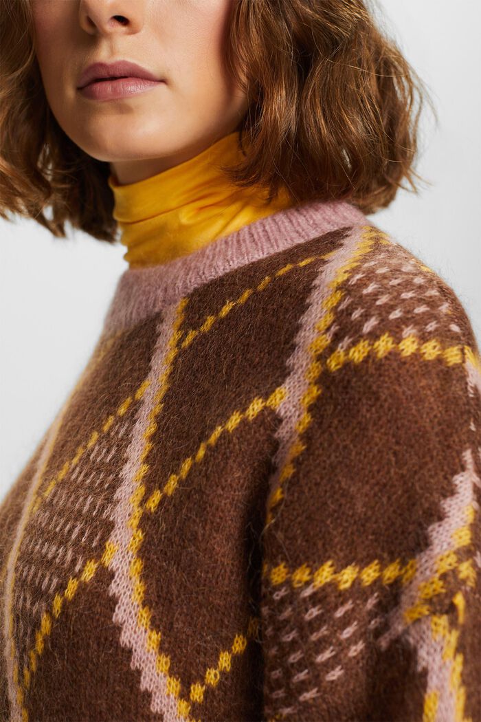 Wool-Mohair Blend Sweater, TOFFEE, detail image number 2