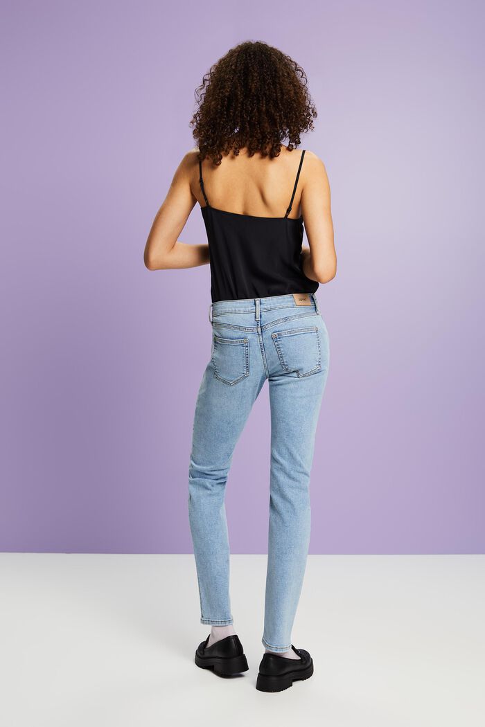 Mid-Rise Slim Jeans, BLUE LIGHT WASHED, detail image number 3