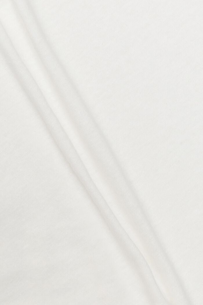 Cotton and linen blended t-shirt, OFF WHITE, detail image number 6