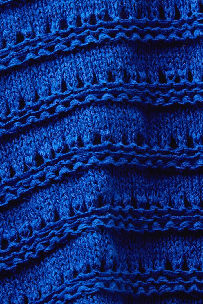 Open-Knit Sweater, BRIGHT BLUE, detail image number 4