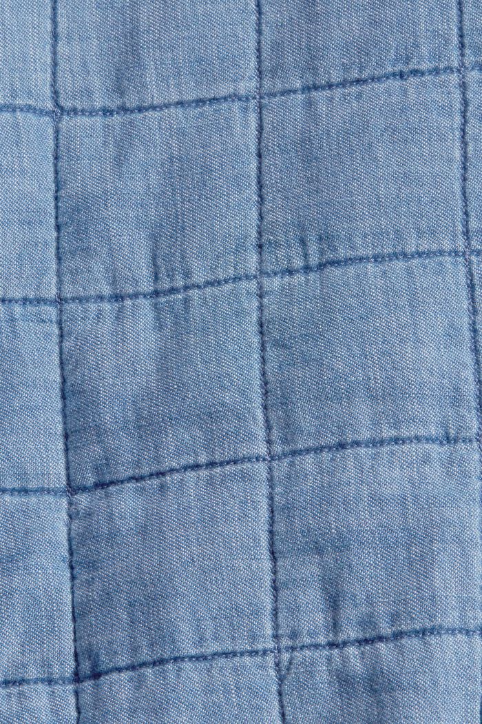 Padded cotton denim bomber jacket, BLUE MEDIUM WASHED, detail image number 4
