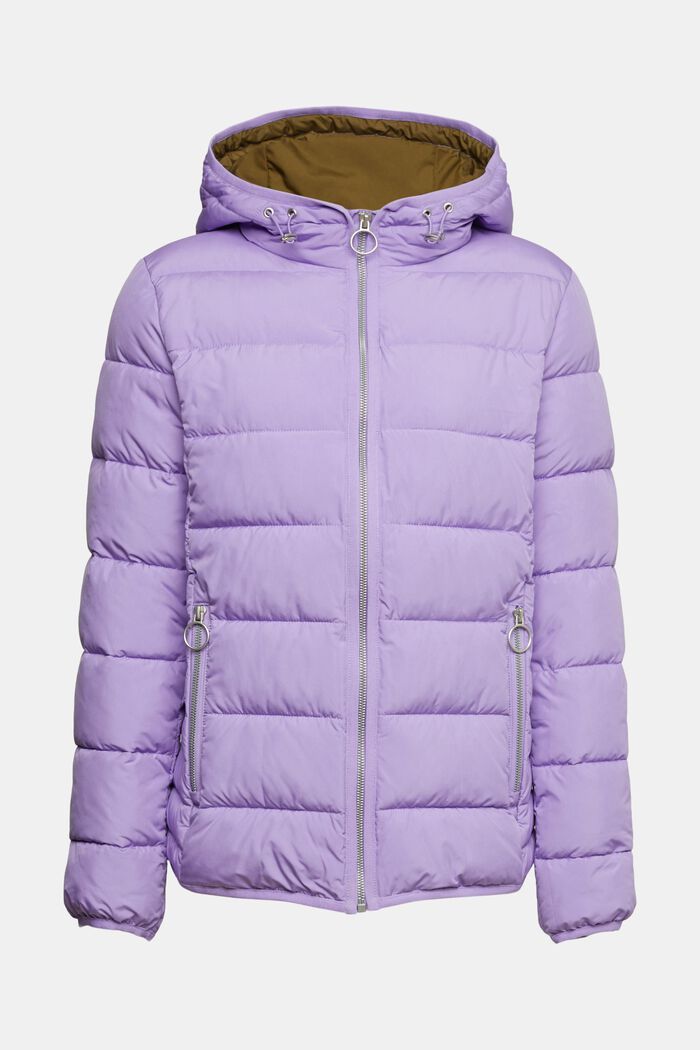 Quilted jacket with contrast lining, LILAC, detail image number 2