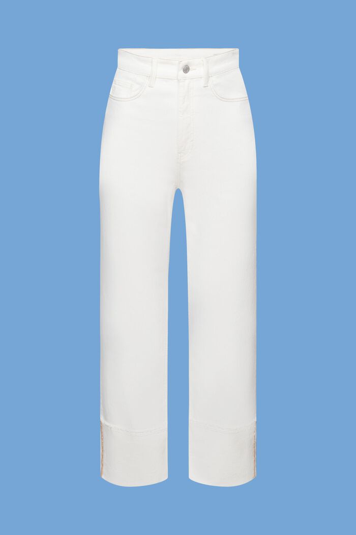 High-rise turn-up jeans, OFF WHITE, detail image number 6