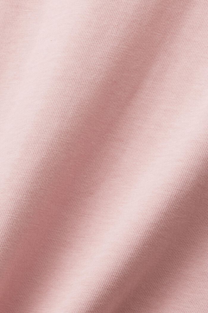 T-shirt with front print, 100% cotton, OLD PINK, detail image number 6