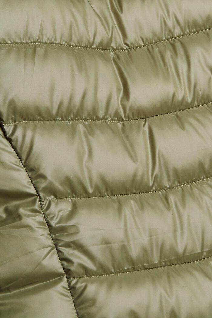 Made of recycled yarn: Body warmer with a detachable hood, LIGHT KHAKI, detail image number 6