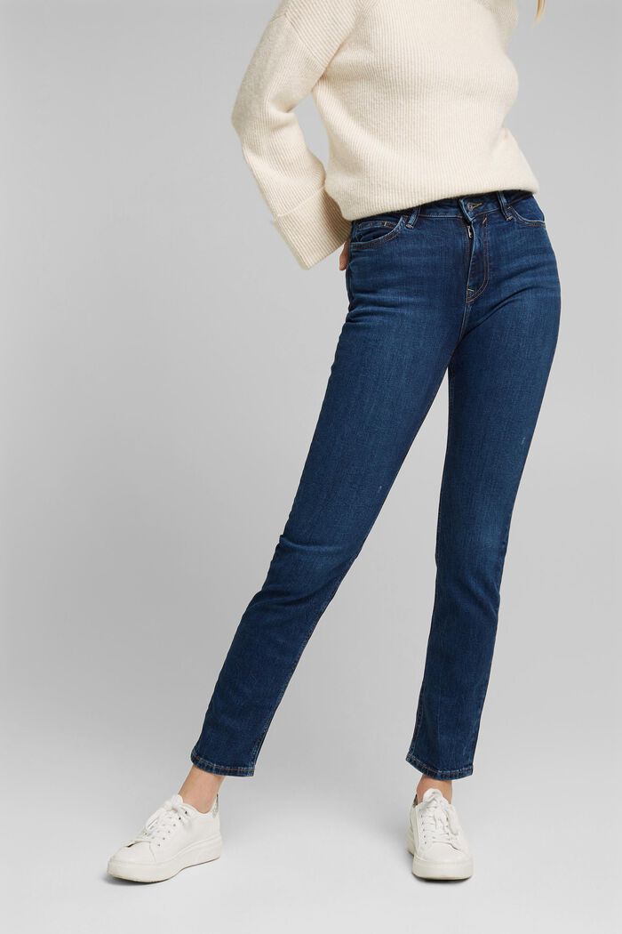 TENCEL™ jeans with organic cotton, BLUE DARK WASHED, detail image number 0